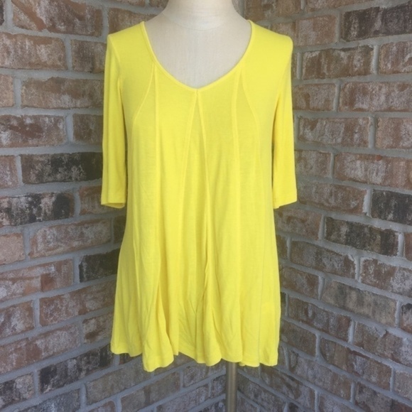 NWT Cable and Gauge Flare Top Yellow S - Picture 1 of 5